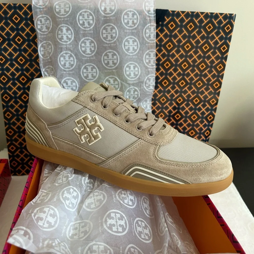 Tory Burch Clover Court Sneakers Shoes Size 10.5 Avola Warm Avola